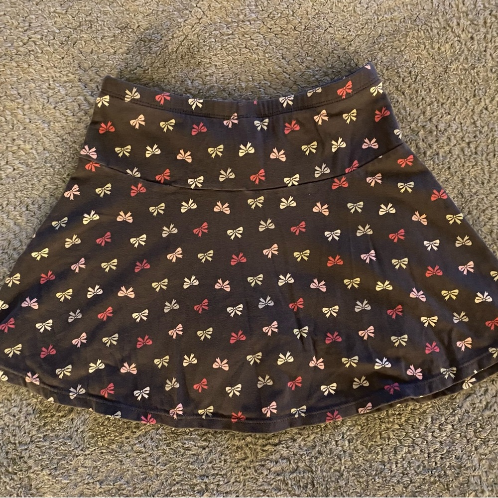 Gymboree Black Skirt with Colorful Bow Pattern